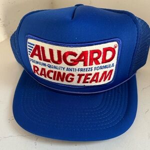 Vintage race car Alugard trucker hat‎ in mint condition.